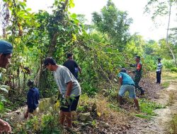 Babinsa Koramil 12/Cina Pupuk Kebersamaan Bersama Warga Dalam Kegiatan Karya Bakti