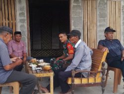 Jalin Kerja Sama Yang Baik, Babinsa Koramil 1407-19/Kahu Komsos Bersama Kepala Desa Dan Perangkatnya