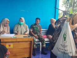 Babinsa Koramil 09/Lapri Dampingi Pelaksanaan Posyandu Di Desa Binaan Desa Tenri Pakkua