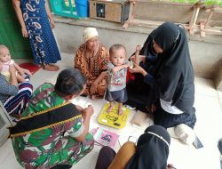 Wujudkan Balita Sehat, Babinsa Koramil 04/Tellusiatinge Dampingi Pelaksanaan Posyandu Di Desa Binaan
