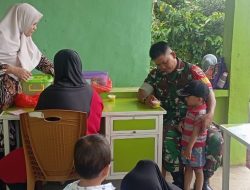 Cegah Stunting, Babinsa Pattongko Koramil-03/Sinjai Tengah Kodim 1424/Sinjai Laksanakan Pendampingan Posyandu