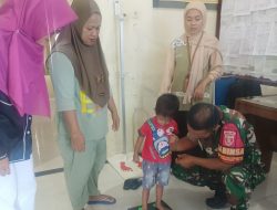Cegah Stunting,Babinsa Koramil 0907/03 Tarbar Salurkan Tambahan Gizi Dan Pantau Kesehatan Anak