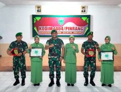 Dandim 1404/Pinrang Pimpin Korp Rapot Pelepasan Perwira Pindah Satuan Dan Penerimaan Personel Baru