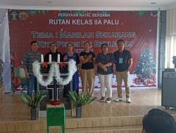 Berikan Bimbingan Spiritual, Warga Binaan Kristiani Rutan Palu Ikuti Ibadah Minggu