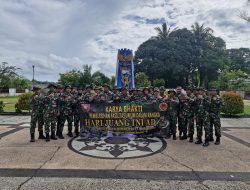 Sambut Hari Juang TNI AD Ke – 79,Pembersihan TMP Dilakukan Prajurit Kodim 0907/Trk