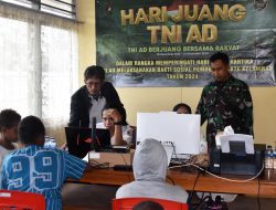 Kodim Merauke Bekerjasama Dengan Disdukcapil Gelar Baksos Pembuatan Akta Kelahiran