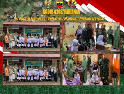 Program Generasi Sehat & Program Dukungan Makan Bergizi Kodim 0308/Pariaman Bagikan Makan Bergizi ke Siswa- Siswi SDN 21 Sikapak Barat, Kota Pariaman