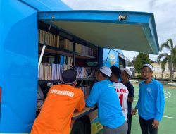 Mobil Perpustakaan Keliling Dispersip Kalsel Kunjungi Lapas Banjarbaru, Warga Binaan Antusias Membaca Buku
