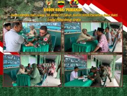 Dalam Rangka Hari Juang TNI AD Yang ke-79 Tahun, Kodim 0308/Pariaman Gelar Bakti Sosial Pengobatan Grati