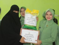 Wujud Kepdulian, Ketua Persit KCK Cabang XXXIX Dim 1404/Pinrang Kunjungi Pondok Pesantren