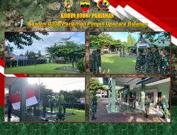 Kasdim 0308/Pariaman Pimpin Upacara Bulanan