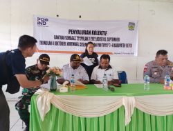 DANRAMIL 1703-02/TIGI MENGHADIRI KEGIATAN PENYALURAN KOLEKTIF BANTUAN SEMBAKO DAN PKH DI WILAYAH KAB. DEIYAI.
