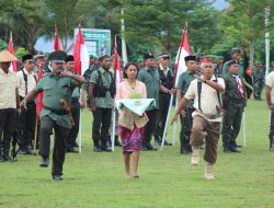Pasukan Tradisional Kodim 1801/Manokwari Tampil Memukau Di Upacara Hari Infanteri