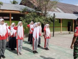 Babinsa Latih Tiro Latih PBB kepada Pelajar MTsS Tgk Chik Dayah Cut Tiro