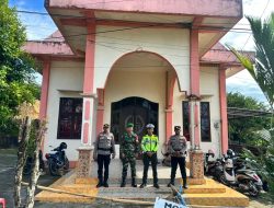 Prajurit Kodim 0907/Trk Dan Polres Bersinergi lakukan pengamanan Ibadah Natal Tahun 2024