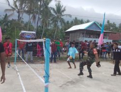 Jalin Silahturahmi Melalui Olahraga, Babinsa Koramil 03/Cenrana Ikuti Pertandingan Sepak Takraw