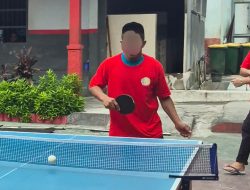Warga Binaan Rutan Palu Latih Kemampuan Olahraga Tenis Meja