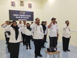 Jajaran Rutan Selayar Ikuti Apel Bersama Awal Tahun 2025 Secara Virtual