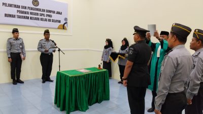 Pegawai Rutan Selayar Resmi Dilantik Jadi PNS, Kepala Rutan Tekankan Jaga Integritas