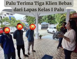 Balai Pemasyarakatan Kelas I Palu Terima Tiga Klien Bebas dari Lapas Kelas I Palu