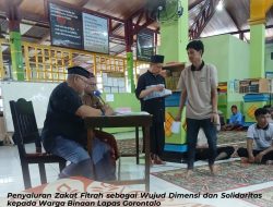 Penyaluran Zakat Fitrah sebagai Wujud Dimensi dan Solidaritas kepada Warga Binaan Lapas Gorontal