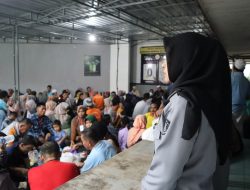 Rutan Pelaihari Gelar Layanan Kunjungan Khusus Idul Fitri Hari Kedua, Antusiasme Pengunjung Tinggi Meski Diguyur Hujan