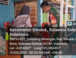 Wujud Kepedulian Babinsa Koramil 1407-13/Sibulue Aktif Melaksanakan Pendampingan Posyandu