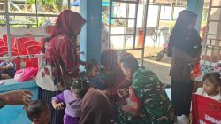 Babinsa Koramil 13/Sibulue Kodim 1407/Bone Dampingi Posyandu Balita Dan Ibu Hamil Di Desa Sumpang Minangae