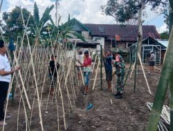 Dukung Program Ketahanan Pangan, Babinsa Koramil 1407-07/Tanete Riattang Bersama Warga Gotong Royong Melaksanakan Pemeliharaan Kebun
