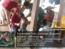 Babinsa Koramil 1407-04/Tellusiatinge Dampingi Kegiatan Posyandu Balita Di Kelurahan Tokaseng