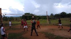 Babinsa Koramil 14/Libureng Ajak Remaja Desa Suwa Olahraga Bola Voli, Bangun Solidaritas Dan Sportivitas