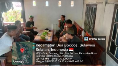 Demi Menjalin Hubungan Baik, Babinsa Koramil 1407-02/Dua Boccoe Melaksanakan Komsos Dengan Warga Binaan