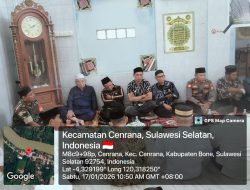 Perkokoh Ukhuwah, Babinsa Koramil 03/Cenrana Hadiri Peringatan Isra Mi’raj Dan Pelantikan MUI