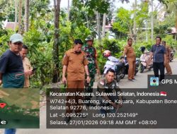 Babinsa Koramil 1407-18/Kajuara Laksanakan Monitoring Dan Verifikasi ADD Tahun 2025 Di Desa Buareng