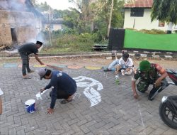 Estetika Desa Ujung : Kolaborasi Babinsa Koramil 1407-02/Dua Boccoe Dan Warga Percantik Wilayah Dengan Mural Jalanan