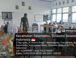 Babinsa Koramil 17/Salomekko Kodim 1407/Bone Berikan Materi Bela Negara Di Wilayah Pancaitanah