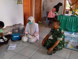 Dukung Program Pemerintah, Babinsa Kajuara Kodim 1407/Bone Intensifkan Pendampingan Kesehatan Balita