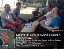 Aksi Babinsa Koramil 08/Lamuru Kodim 1407/Bone : Sambangi Warga Barugae Di Akhir Maret