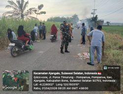 Kompak! Babinsa Koramil 1407-01/Ajangale Satukan Warga Dan Siswa MA Al Ma’ruf Dalam Aksi Bersih Lingkungan