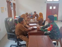 Optimalkan Pelayanan Masyarakat, Babinsa Koramil 19/Kahu Jalin Komunikasi Intens Dengan Pemdes