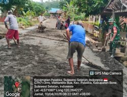 Tingkatkan Kualitas Infrastruktur, Babinsa Koramil 1407-21/Palakka Gelar Karya Bakti Di Mattanetebua