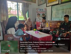 Babinsa Koramil 1407-10/Ponre Laksanakan Komsos Dengan Guru SD Inpres 12/79 Di Dusun Watang Ponre