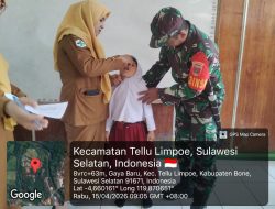 Babinsa Koramil 1407-08/Lamuru Kawal Imunisasi Polio : Pastikan Anak-Anak Di Desa Gaya Baru Sehat Dan Kuat