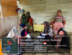 Update Data Balita, Babinsa Koramil 1407-02/Dua Boccoe Turun ke Desa Sangrangeng