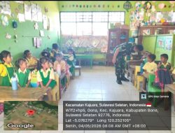 Dukung Pendidikan Anak Usia Dini, Babinsa Koramil 18/Kajuara Hadir Di TK Gona