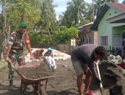 Sinergi Tanpa Batas, Babinsa Koramil 1407-18/Kajuara Dan Masyarakat Kejar Target Pembenahan Jalan