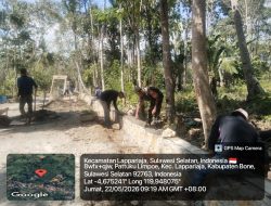 Intip Kekompakan Babinsa Koramil 1407-09/Lapri dan Warga Pattuku Limpoe Bangun Infrastruktur Desa