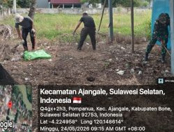 Kompak! Babinsa Koramil 1407-01/Ajangale Dan Staf Kecamatan Ajangale Gelar Kerja Bakti Bersama