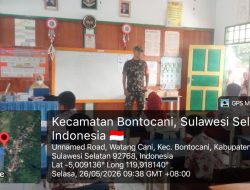 Dukung Sektor Pendidikan, Babinsa Koramil 1407-20/Bontocani Berikan Motivasi Semangat Belajar