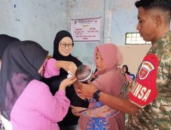 Sinergitas Babinsa Koramil Kajuara Kodim 1407/Bone Dan Kader Kesehatan Desa Pude Dalam Pelayanan Posyandu Berkala